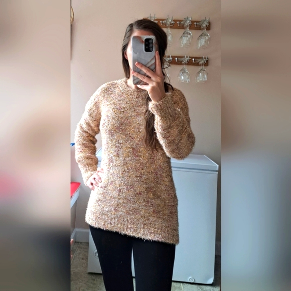 Lauren Conrad Sparkly Pink Sweater Sz S